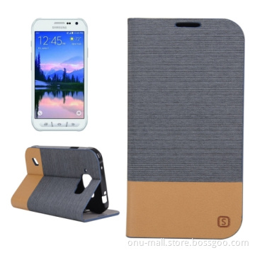 Factory Price Wallet Style Leather Cheap Case for Samsung Galaxy S6 Active with Card Slots